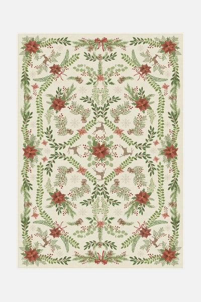 Weihnachtsstern Creme Teppich - Teppana